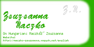 zsuzsanna maczko business card